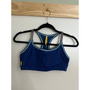 Lole Sports Bra Blue Athletic UPF 50+ Workout Women Size Large